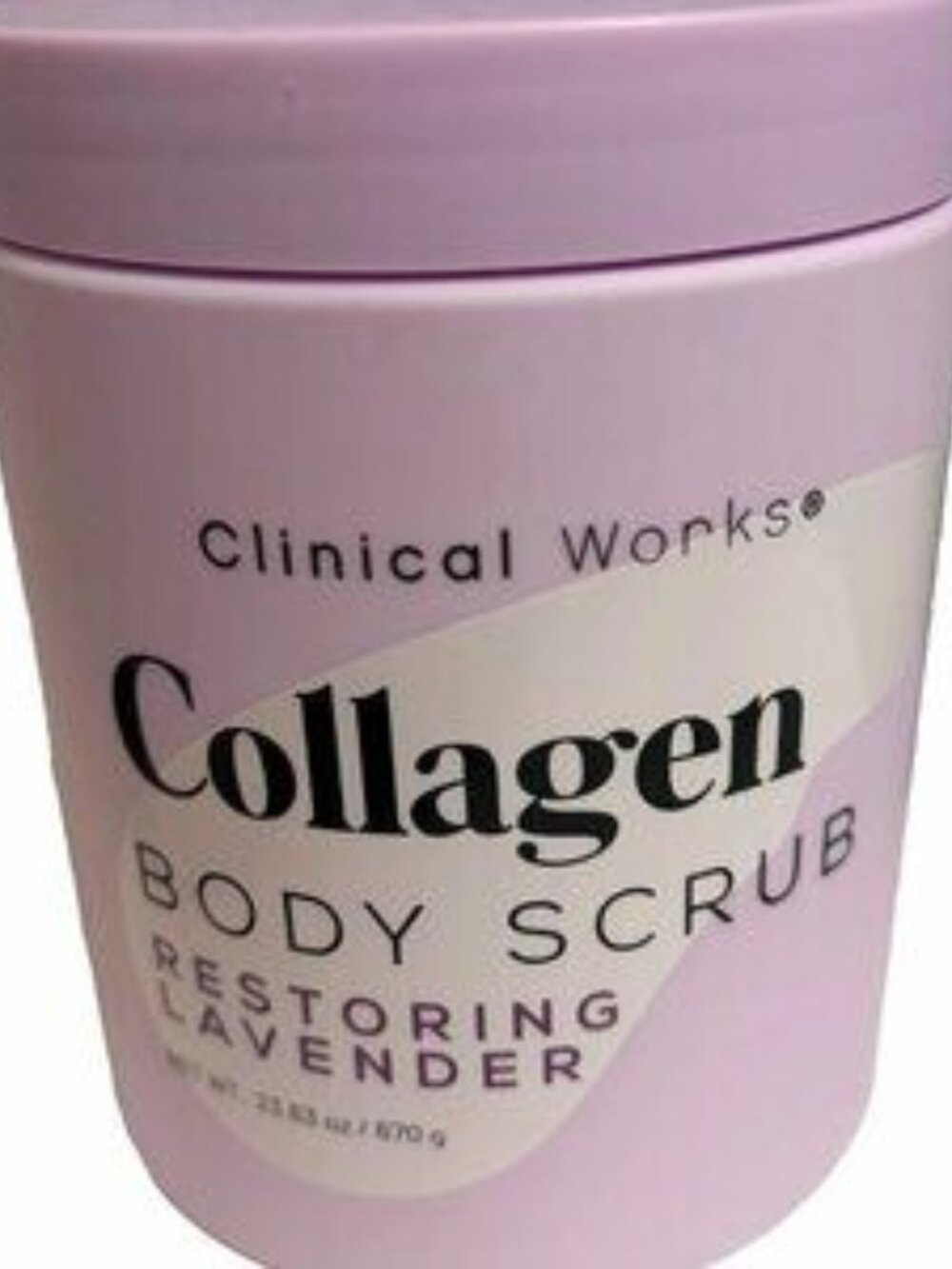Clinical Works Collagen Body Scrub Lavender Restoring Exfoliating 23.6 oz